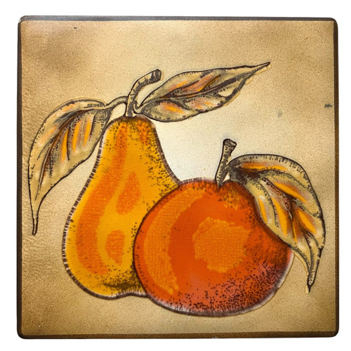 Vtg italian ceramic tile - italian,